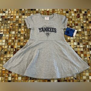 NWT Girls NEW YORK YANKEES Short Sleeve Dress~Sparkly Logo~Large 6X~$55